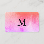 Chic Watercolor met Monogram Visitekaartje (Voorkant)