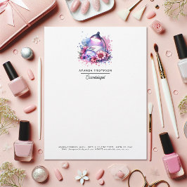 Chic Watercolor Nagelsalon Briefhoofd