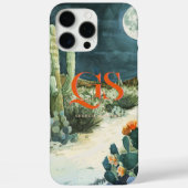 Chic Watercolor Woestijn Maan | Monogram  Case-Mate iPhone Case (Achterkant)