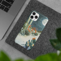 Chic Watercolor Woestijn Maan | Monogram