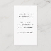 Chic Watercolorpenseelstreek / Wijn / Variatie Visitekaartje (Achterkant)