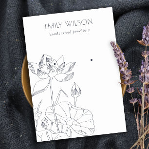 Chic Waterlily Floral Sketch Stud die beeldscherm  Visitekaartje