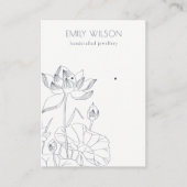 Chic Waterlily Floral Sketch Stud die beeldscherm  Visitekaartje (Voorkant)