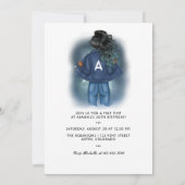 Chic Waterman Sterrenbeeld Denim Verjaardagsfeest Kaart (Achterkant)