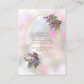 Chic Waterverf Abstracte Flowers Gold Lijst Modern Visitekaartje (Achterkant)