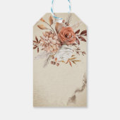 Chic Waterverf Autumn Flowers Cadeaulabel (Achterkant)