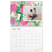 Chic Waterverf Bloemen Bewerkbaar Jaar Foto Kalender (Mar 2026)