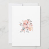 Chic Waterverf Bloemen Handschrift Script Trouwen Kaart (Achterkant)