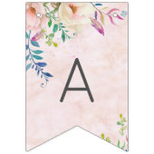 Chic Waterverf Bloemen Klasse Afstuderen Aangepast Vlaggetjes (Tweede vlag)