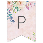 Chic Waterverf Bloemen Klasse Afstuderen Aangepast Vlaggetjes (Derde vlag)