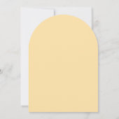 Chic Waterverf bloemenboter geel Trouwen Kaart (Achterkant)