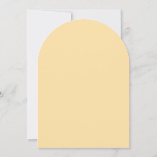 Chic Waterverf bloemenboter geel Trouwen Kaart (Achterkant)