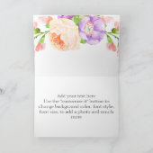 Chic Waterverf Bloemige Trouw Dank Je Bedankkaart (Binnen)