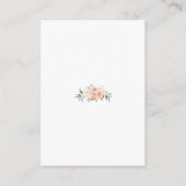 Chic Waterverf Blush Cream Floral Wedding Details Informatiekaartje (Achterkant)