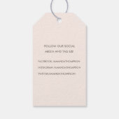 Chic Waterverf Blush Pink Rose Cadeaulabel (Achterkant)