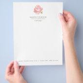 Chic Waterverf Blush Pink Rose Flyer (Hand)
