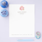 Chic Waterverf Blush Pink Rose Flyer (Enkel)
