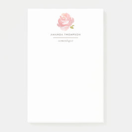 Chic Waterverf Blush Pink Rose Post-it® Notes