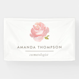 Chic Waterverf Blush Pink Rose Spandoek