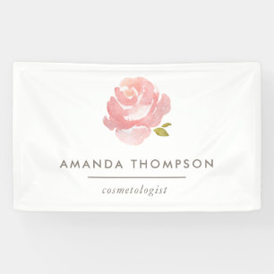 Chic Waterverf Blush Pink Rose Spandoek