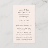 Chic Waterverf Blush Pink Rose Visitekaartje (Achterkant)