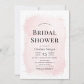 Chic Waterverf Blush Roze Vrijgezellenfeest Kaart (Voorkant)