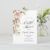 Chic Waterverf Boho Flowers Vrijgezellenfeest Kaart (Staand voorkant)