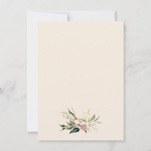 Chic Waterverf Boho Flowers Vrijgezellenfeest Kaart (Achterkant)