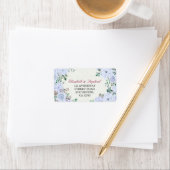 Chic Waterverf Botanical Floral Wedding Address Etiket (Insitu)