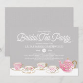 Chic Waterverf Bridal Tea Party Vrijgezellenfeest Kaart (Voorkant / Achterkant)