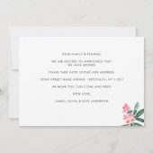 Chic Waterverf Cactus We hebben New Home Moving Aankondiging (Achterkant)