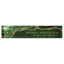Chic Waterverf Emerald Green Gold Glitter Agate