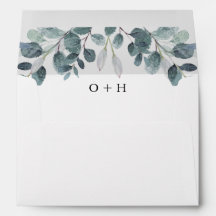 Chic Waterverf Eucalyptus Bloom 5 x 7-inch envelop