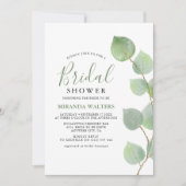 Chic Waterverf Eucalyptus Greenery Vrijgezellenfee Kaart (Voorkant)