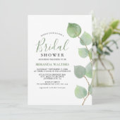 Chic Waterverf Eucalyptus Greenery Vrijgezellenfee Kaart (Staand voorkant)