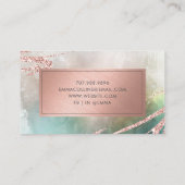 Chic Waterverf Faux Roos Gold Folie Visitekaartje (Achterkant)