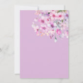 Chic Waterverf Floral Butterfly Girl Baby shower Kaart (Achterkant)