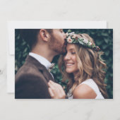Chic Waterverf Floral en Leaves Photo Wedding Save The Date (Achterkant)