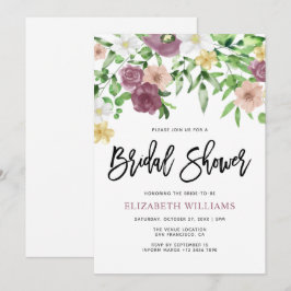 Chic Waterverf Floral Garden Vrijgezellenfeest Kaart