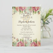 Chic Waterverf Floral Glitter Heart Vrijgezellenfe Kaart (Staand voorkant)