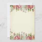 Chic Waterverf Floral Glitter Heart Vrijgezellenfe Kaart (Achterkant)