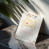 Chic Waterverf Floral Lunch Bubble Vrijgezellenfee Kaart