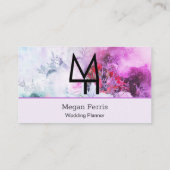 Chic Waterverf Floral Mini Visitekaartje (Achterkant)