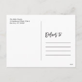 Chic Waterverf Floral Oval Vakantiefoto Feestdagenkaart (Achterkant)