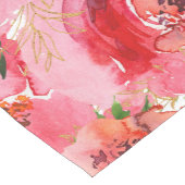 Chic Waterverf Floral Pattern Medium Tafelloper (Hoek)