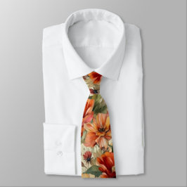 Chic Waterverf Floral Pattern Stropdas