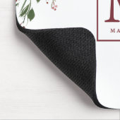 Chic Waterverf Floral Poinsettia Monogram Muismat (Hoek)