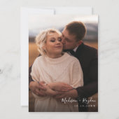 Chic Waterverf Floral Ring Border beige Wedding Kaart (Achterkant)