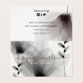 Chic Waterverf Floral Signature Typografie Visitekaartje (Buitenkant ongevouwen)