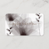 Chic Waterverf Floral Signature Typografie Visitekaartje (Voorkant)